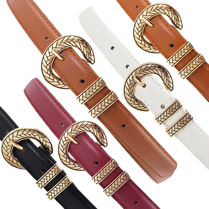 portada cinturon mujer correa sintetico liso colores 1953