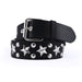 cinturon mujer sintetico correa negro estrella tachas 3233