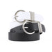 portada cinturon sintetico negro blanco texturizado modelo 3353