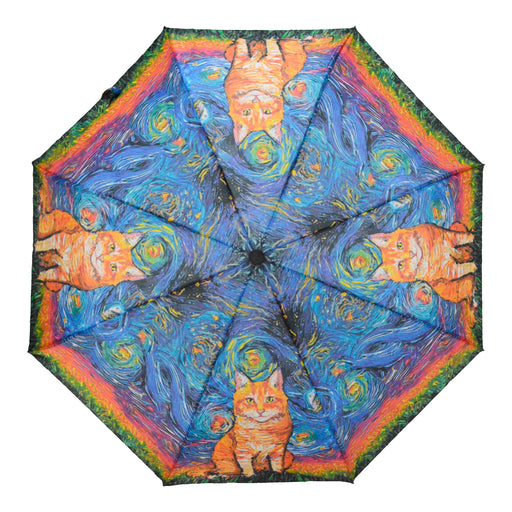 portada paraguas sombrilla gato automatico invierno rubio 