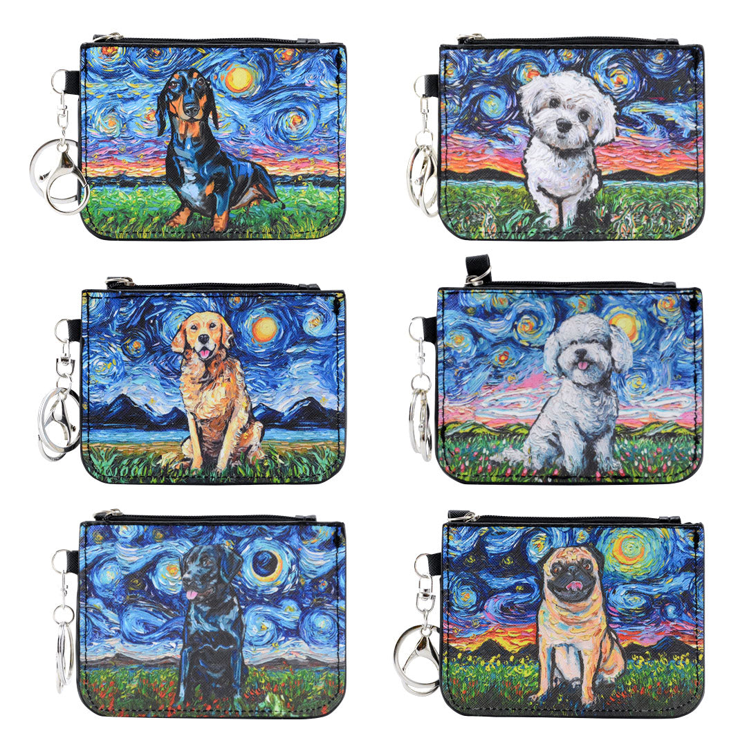 portada perro gogh pintura arte tarjetero monedero