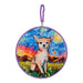 portada posaolla perro chihuahua van gogh arte pintura ceramica colgante