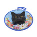 posaolla colgante gato negro floral corcho ceramica