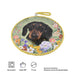 posaolla floral perro salchicha negro ceramica colgante informacion
