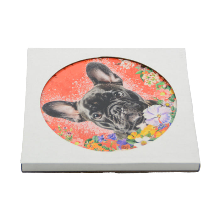 posaolla perro floral ceramica caja 3854-1