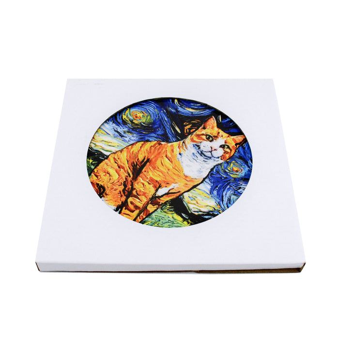 posaollas gatos rubio van gogh pintura arte ceramica corcho colgante caja 3224