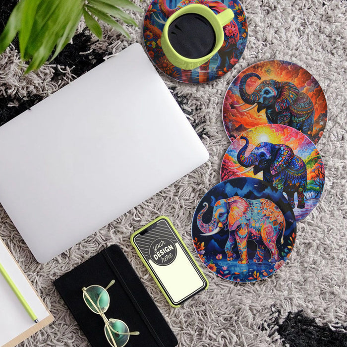 posavasos ceramica corcho elefante 3992