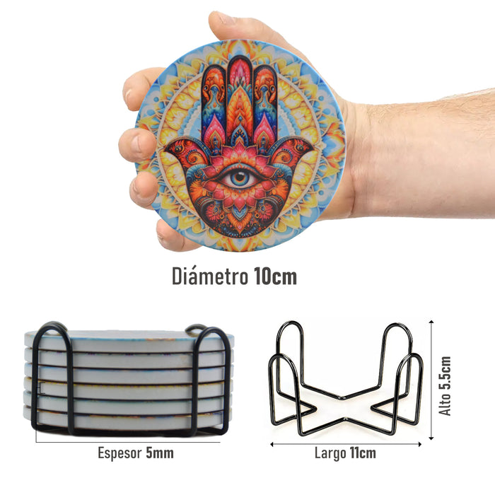 posavasos ceramica corcho mano fatima 3990