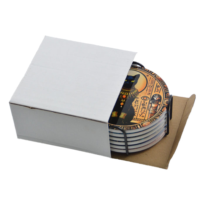 posavasos ceramica corchos gato egipcio 3991