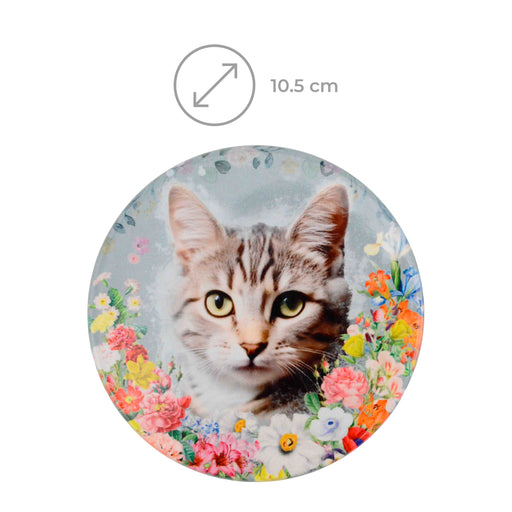 posavasos gato floral set ceramica dimensiones